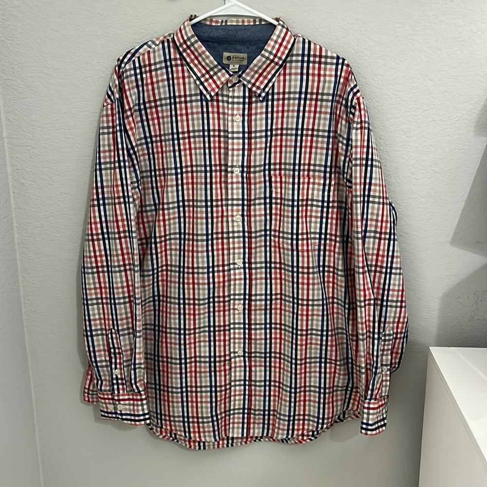 Mens plaid colorful button down